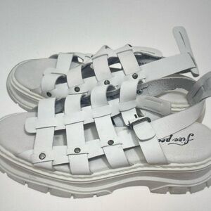 Free People White Sandals